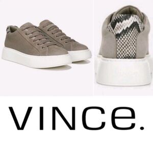 Vince Rhea Suede Platform Leather Sneakers